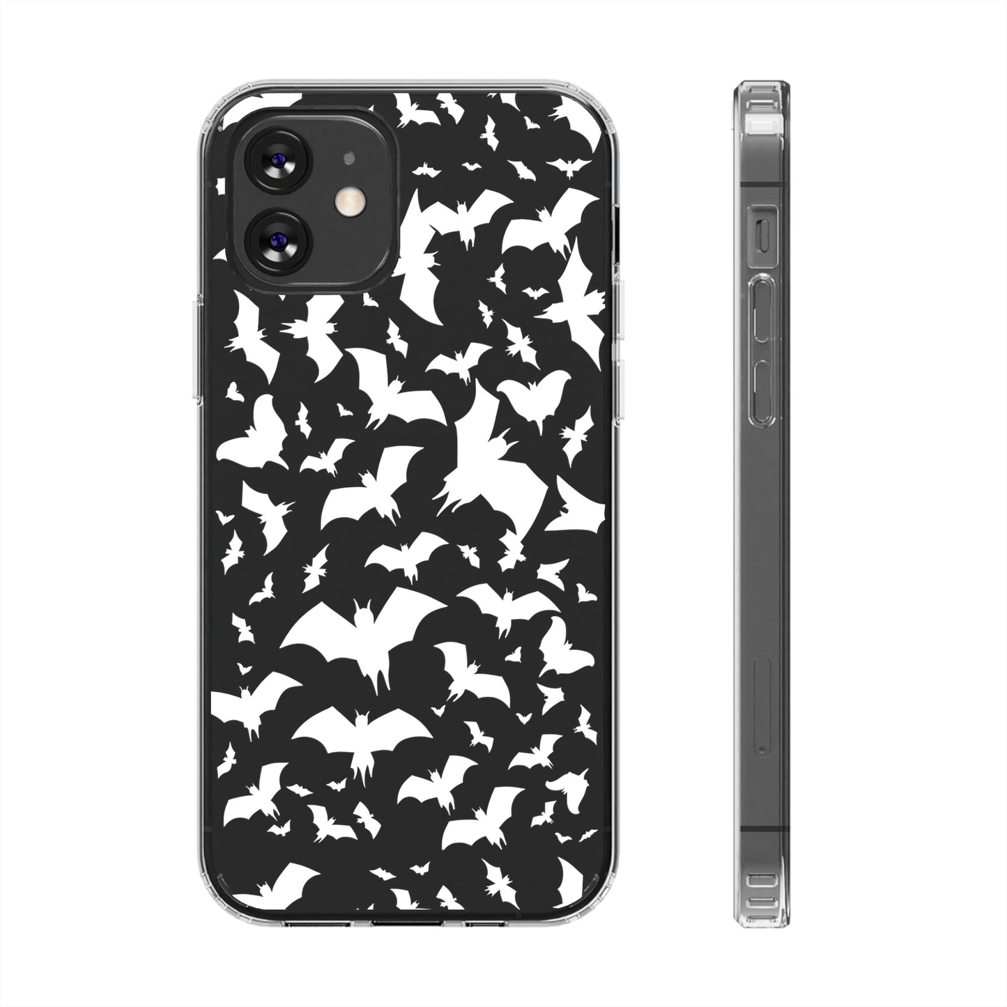 Bat Pattern - Clear Phone Cases