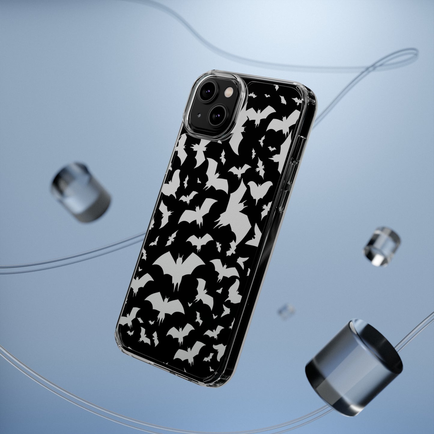 Bat Pattern - Clear Phone Cases