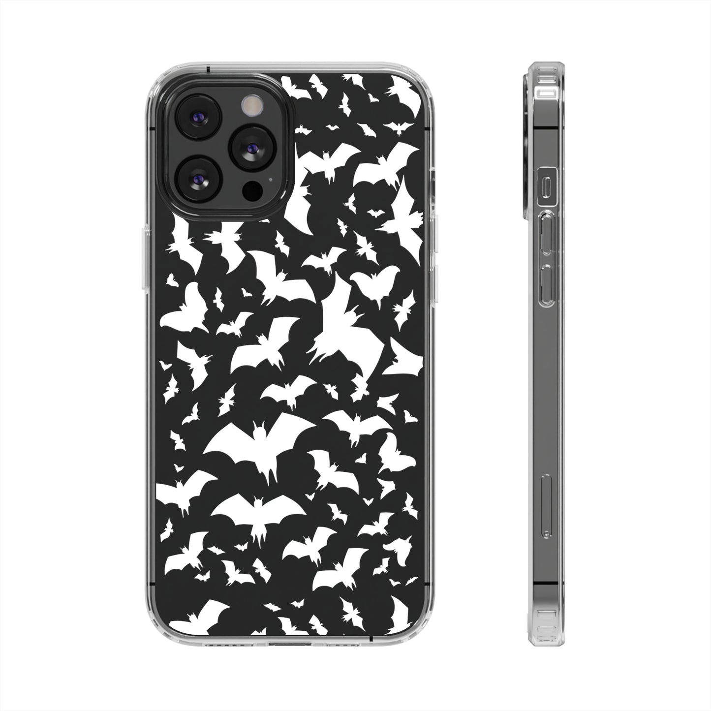 Bat Pattern - Clear Phone Cases