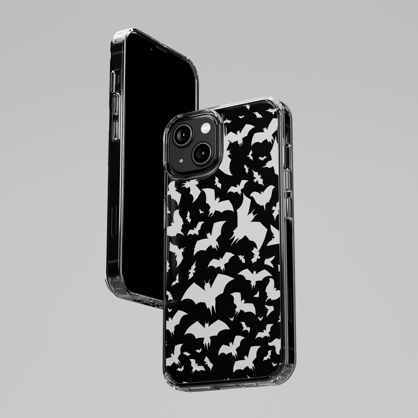 Bat Pattern - Clear Phone Cases