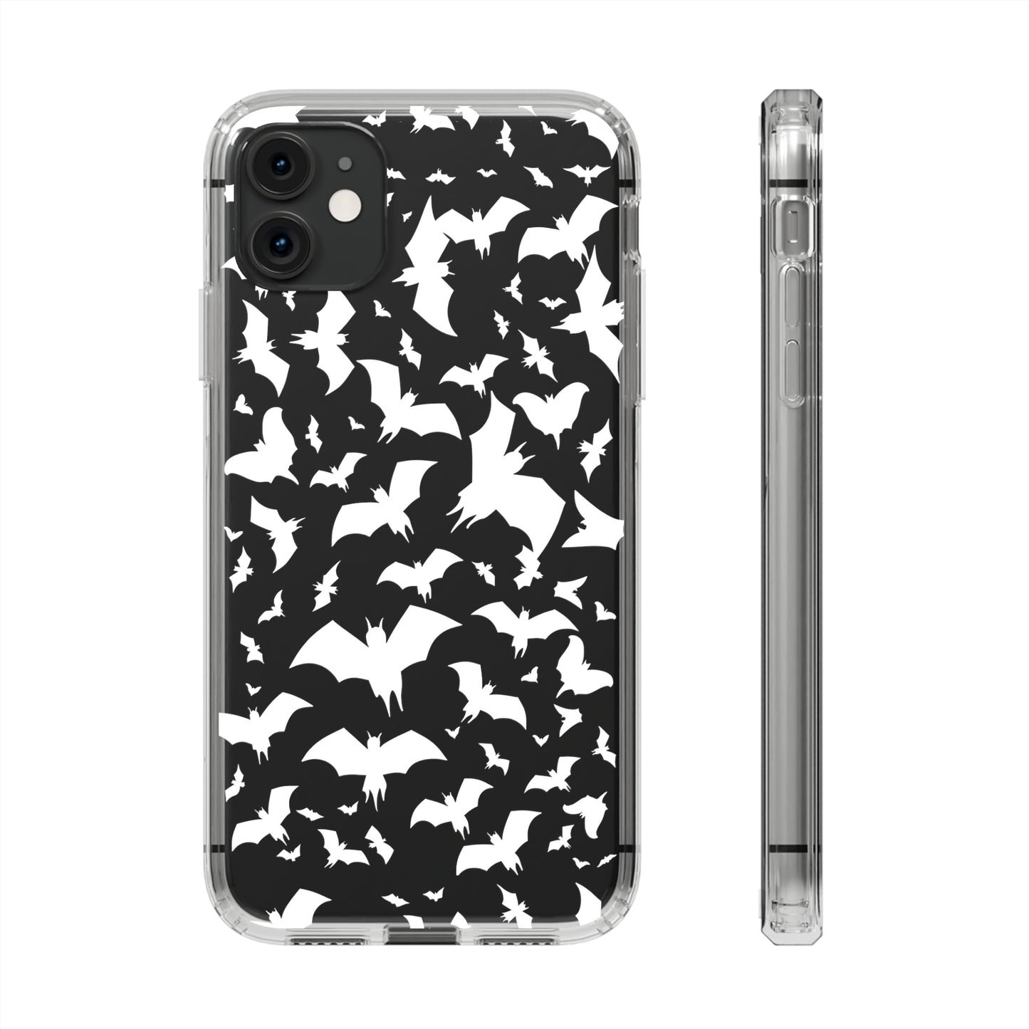 Bat Pattern - Clear Phone Cases