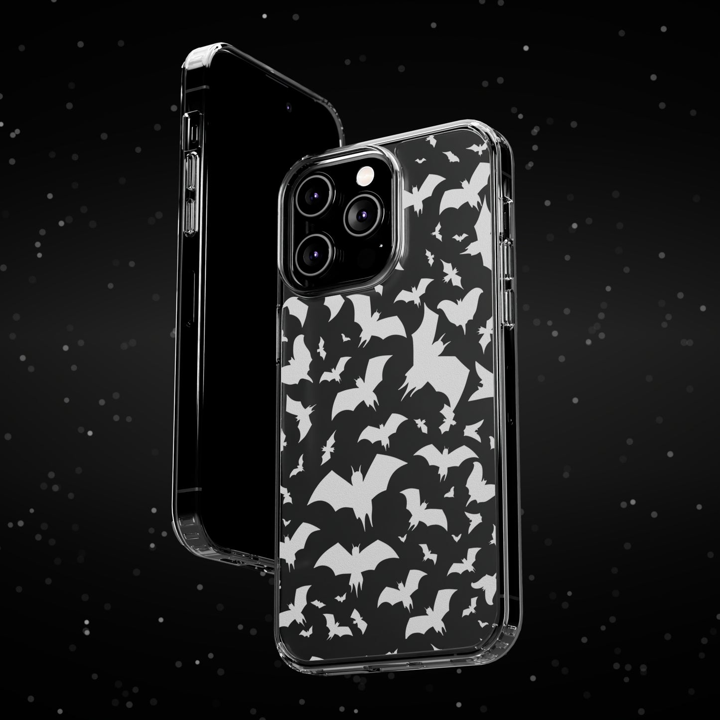 Bat Pattern - Clear Phone Cases