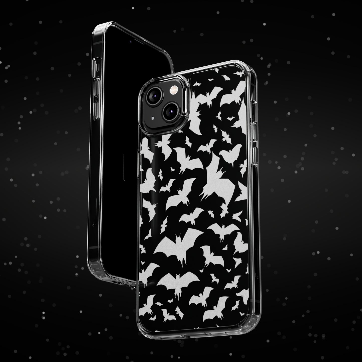 Bat Pattern - Clear Phone Cases