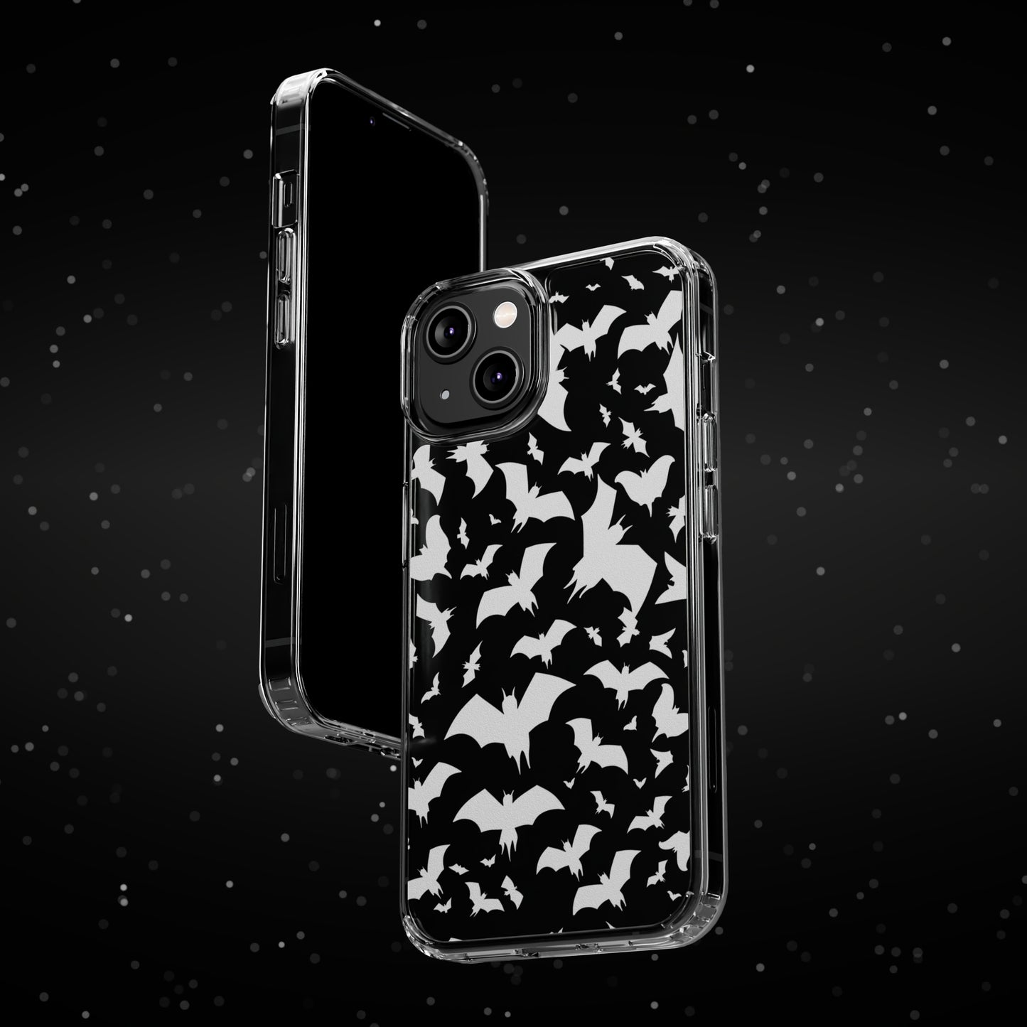 Bat Pattern - Clear Phone Cases