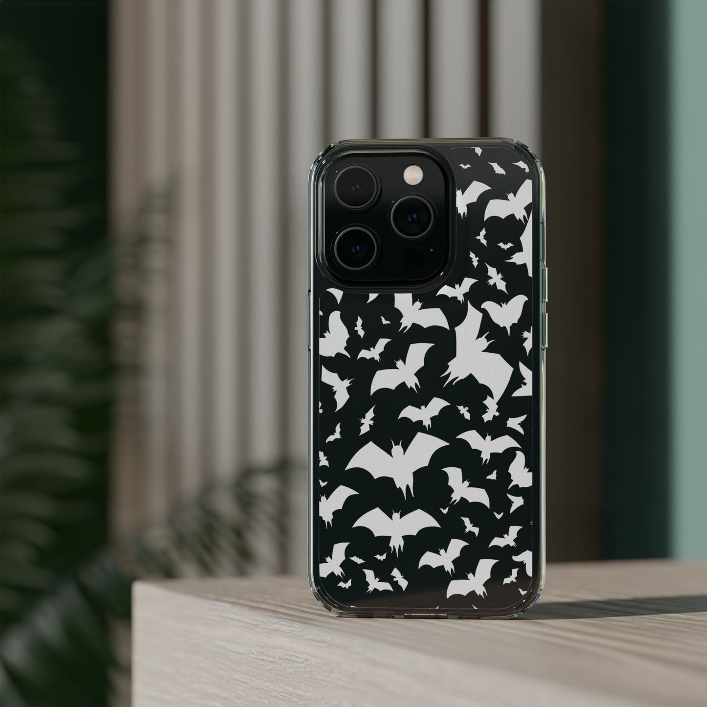 Bat Pattern - Clear Phone Cases