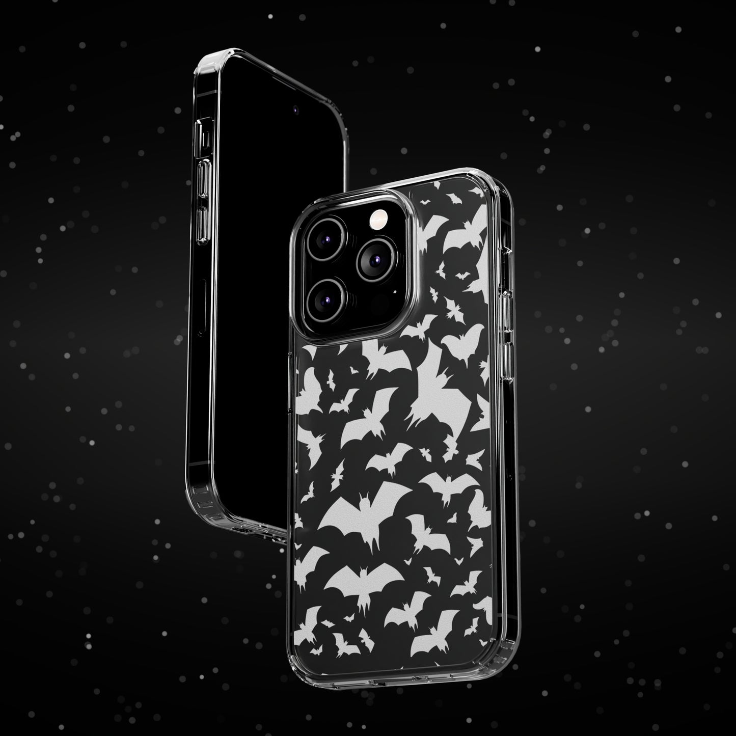 Bat Pattern - Clear Phone Cases