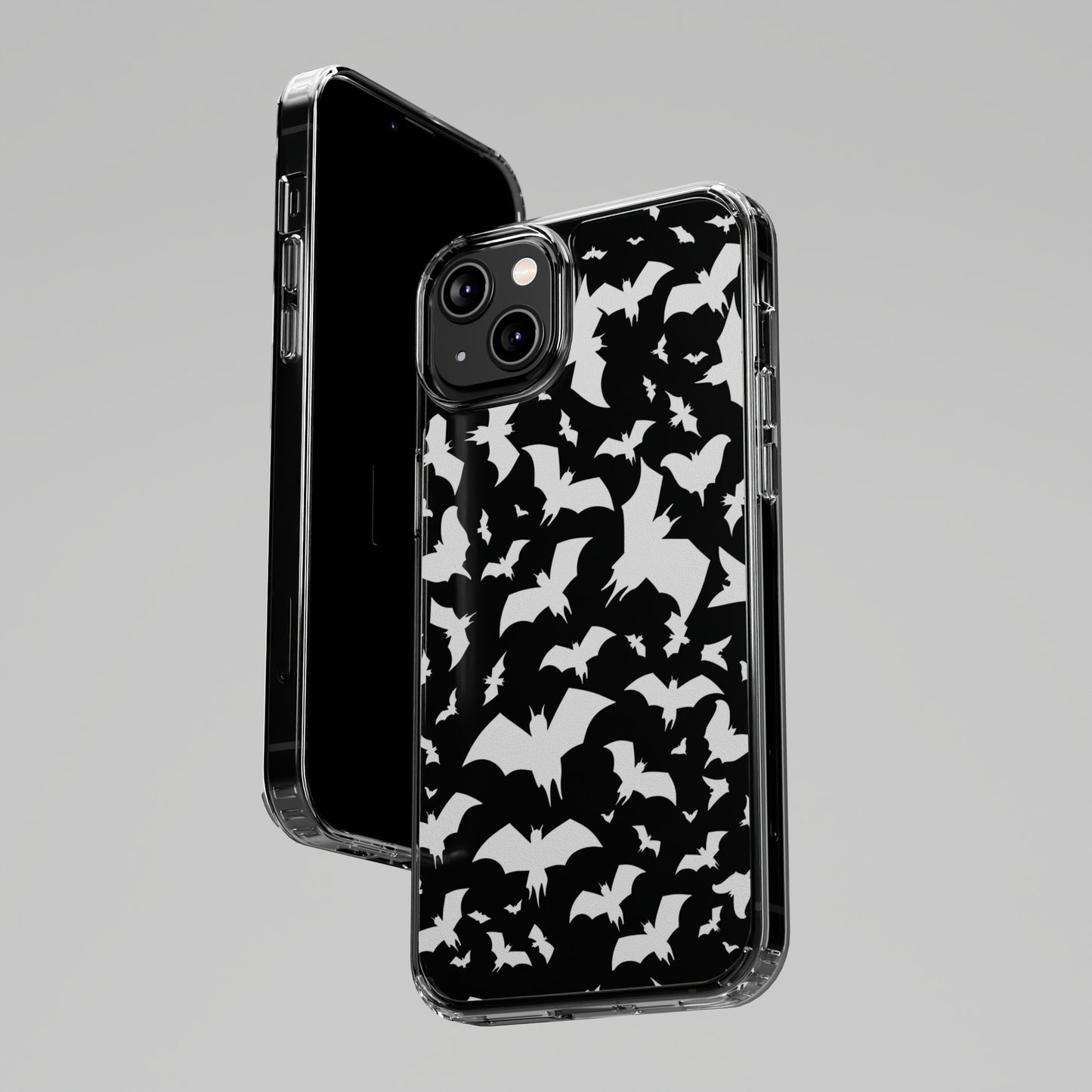 Bat Pattern - Clear Phone Cases