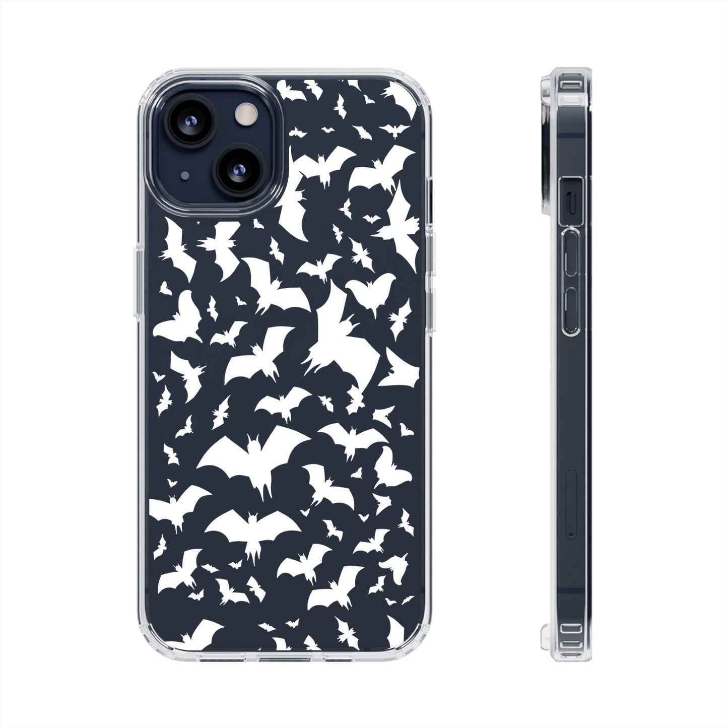 Bat Pattern - Clear Phone Cases