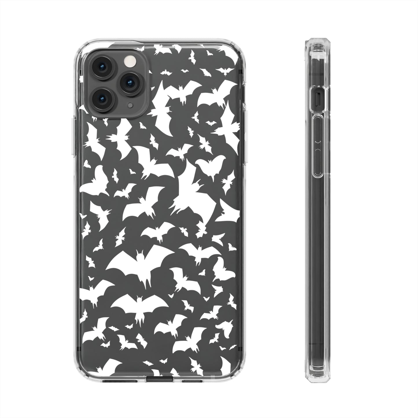 Bat Pattern - Clear Phone Cases
