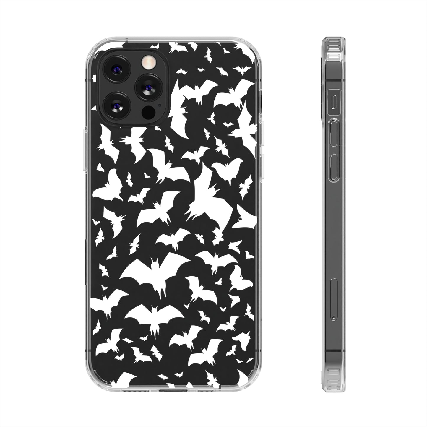 Bat Pattern - Clear Phone Cases