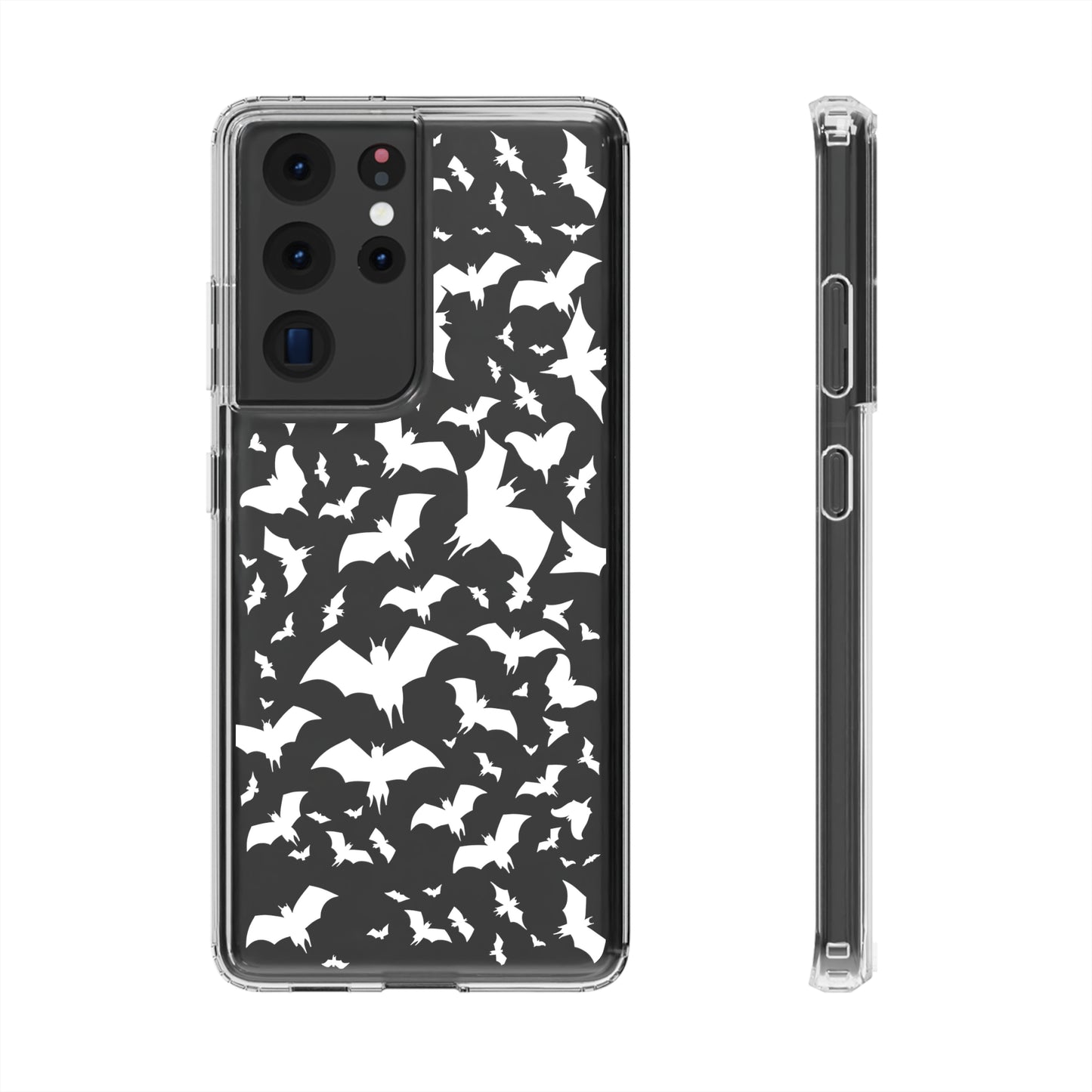 Bat Pattern - Clear Phone Cases