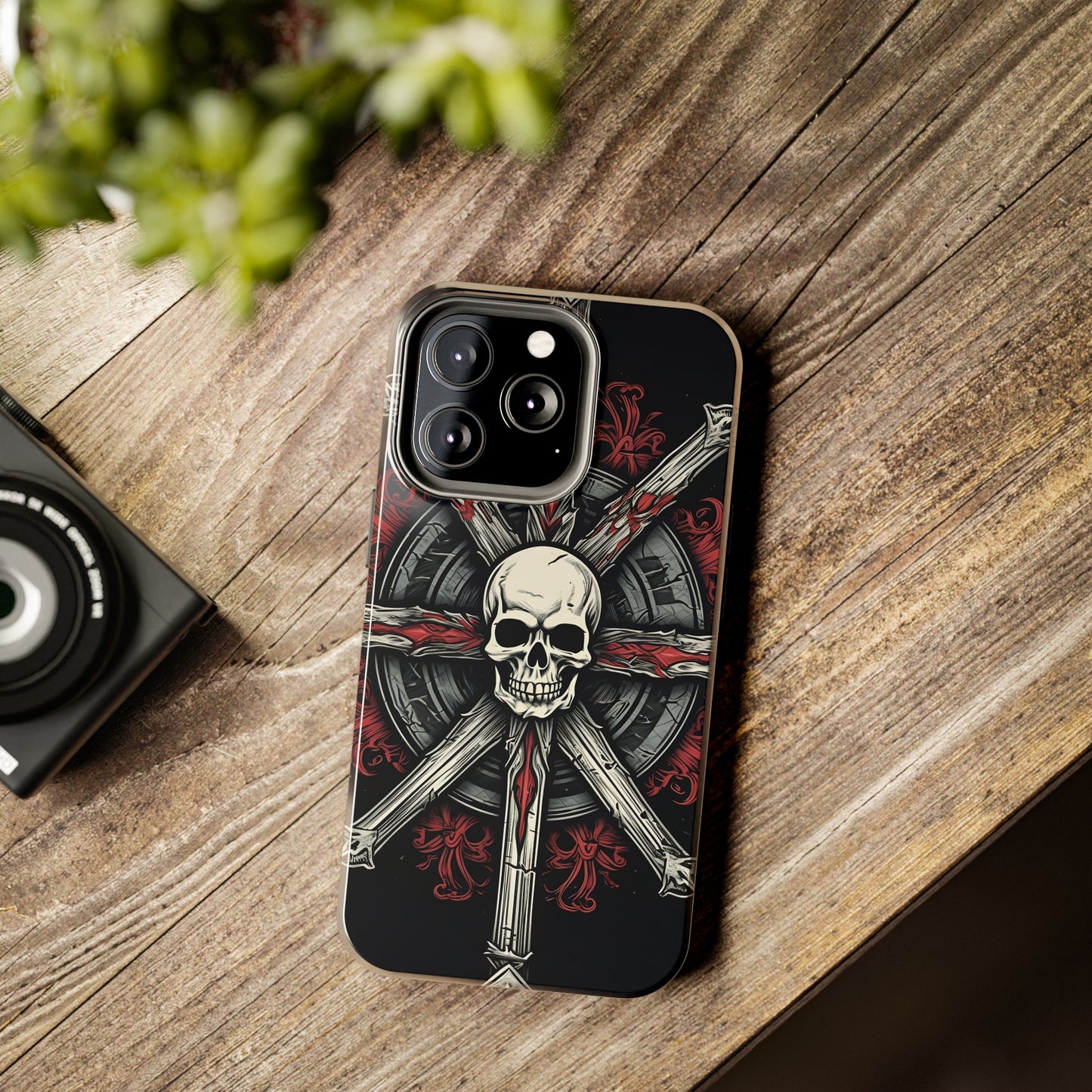 Skull on Circle - Protective iPhone Cases