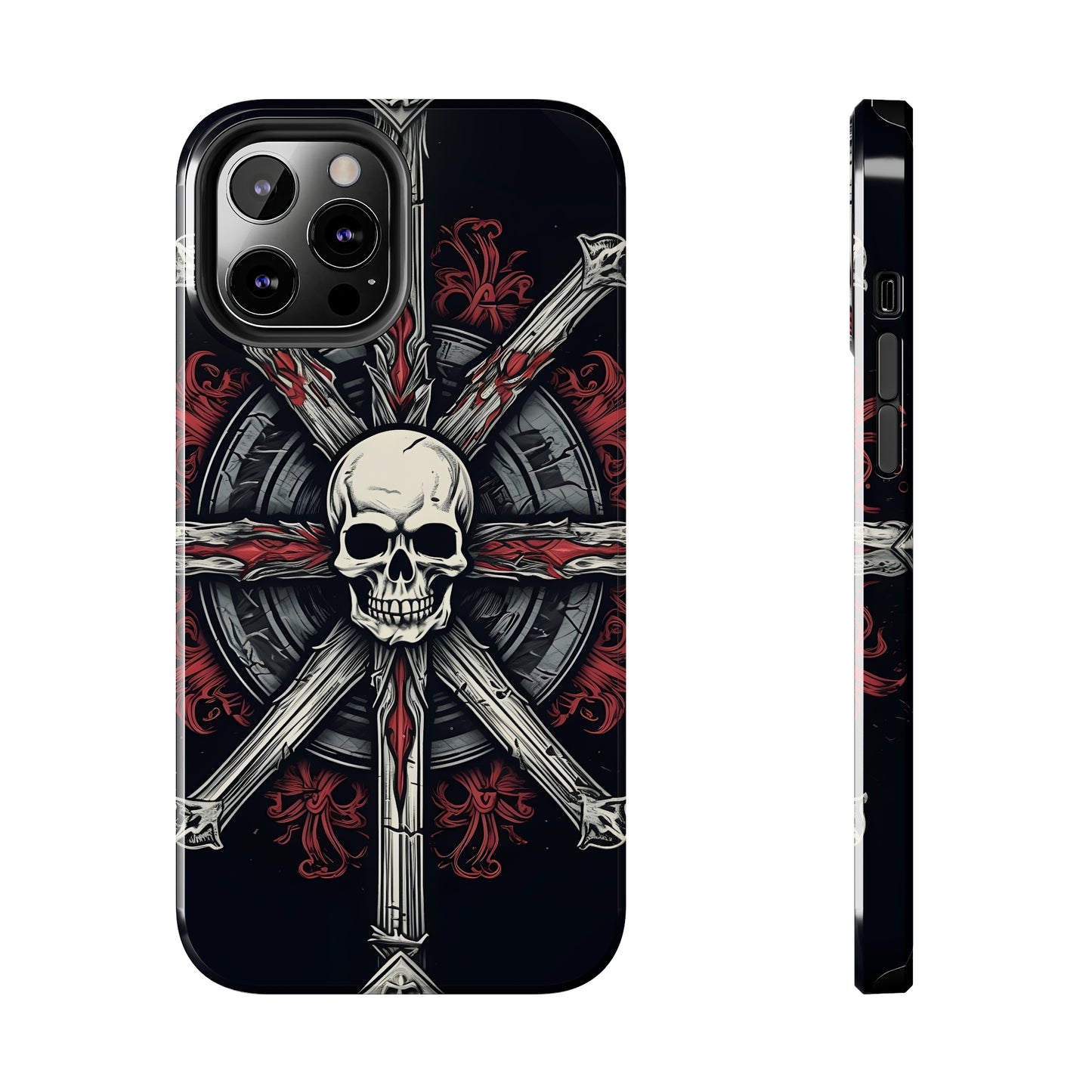 Skull on Circle - Protective iPhone Cases