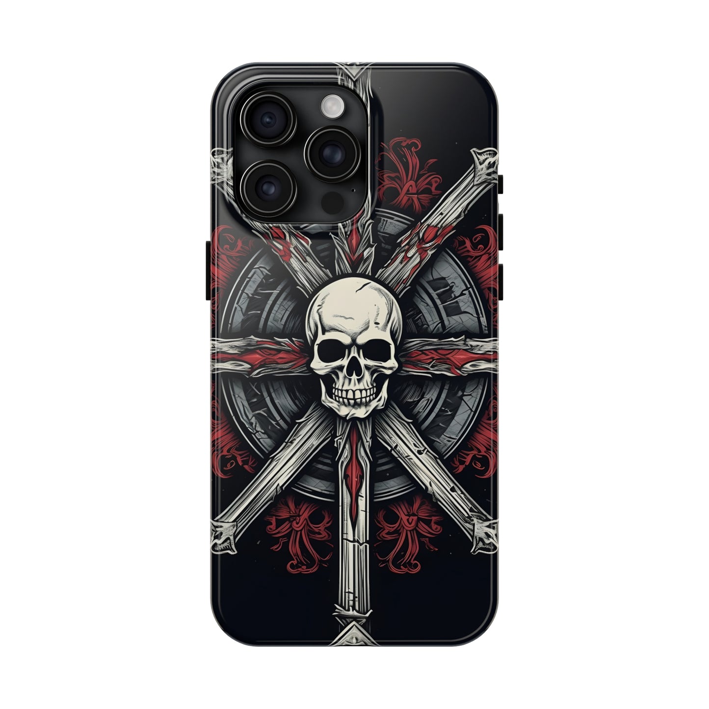 Skull on Circle - Protective iPhone Cases