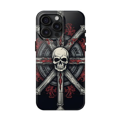 Skull on Circle - Protective iPhone Cases