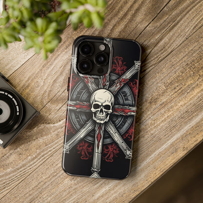 Skull on Circle - Protective iPhone Cases