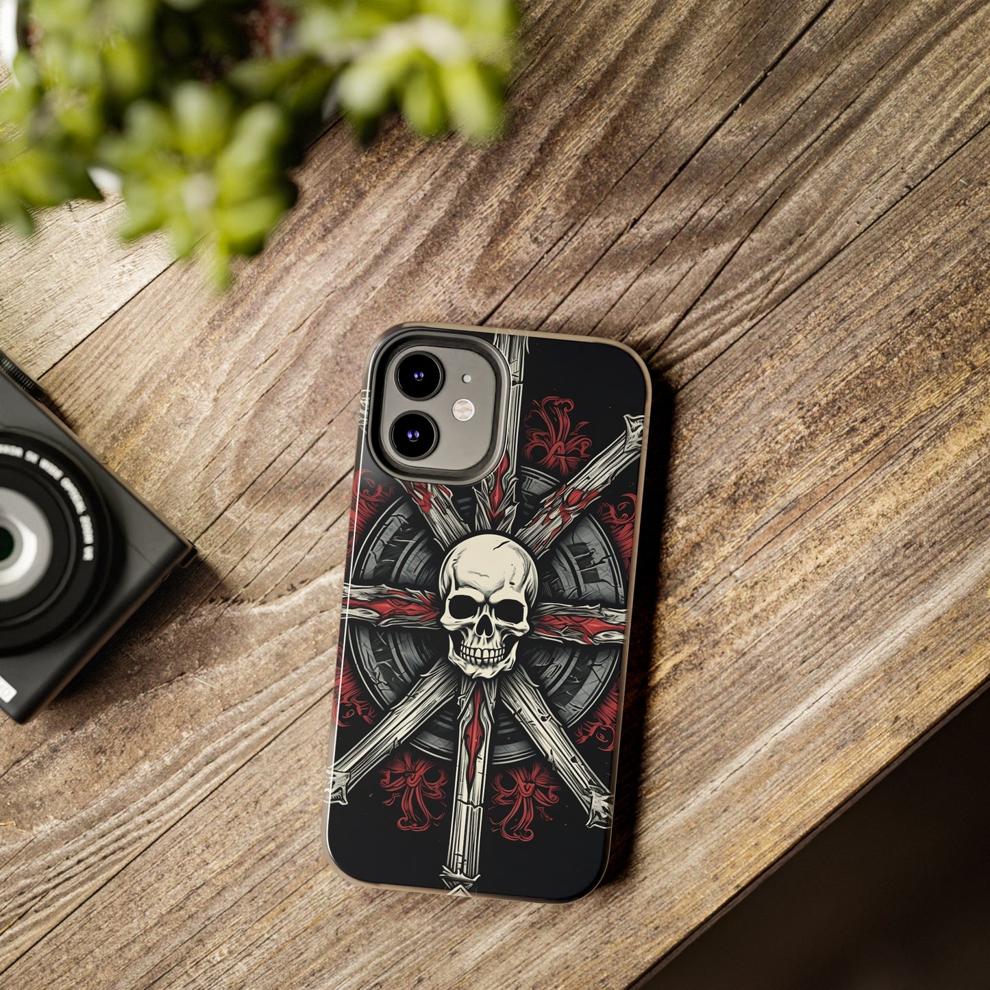 Skull on Circle - Protective iPhone Cases