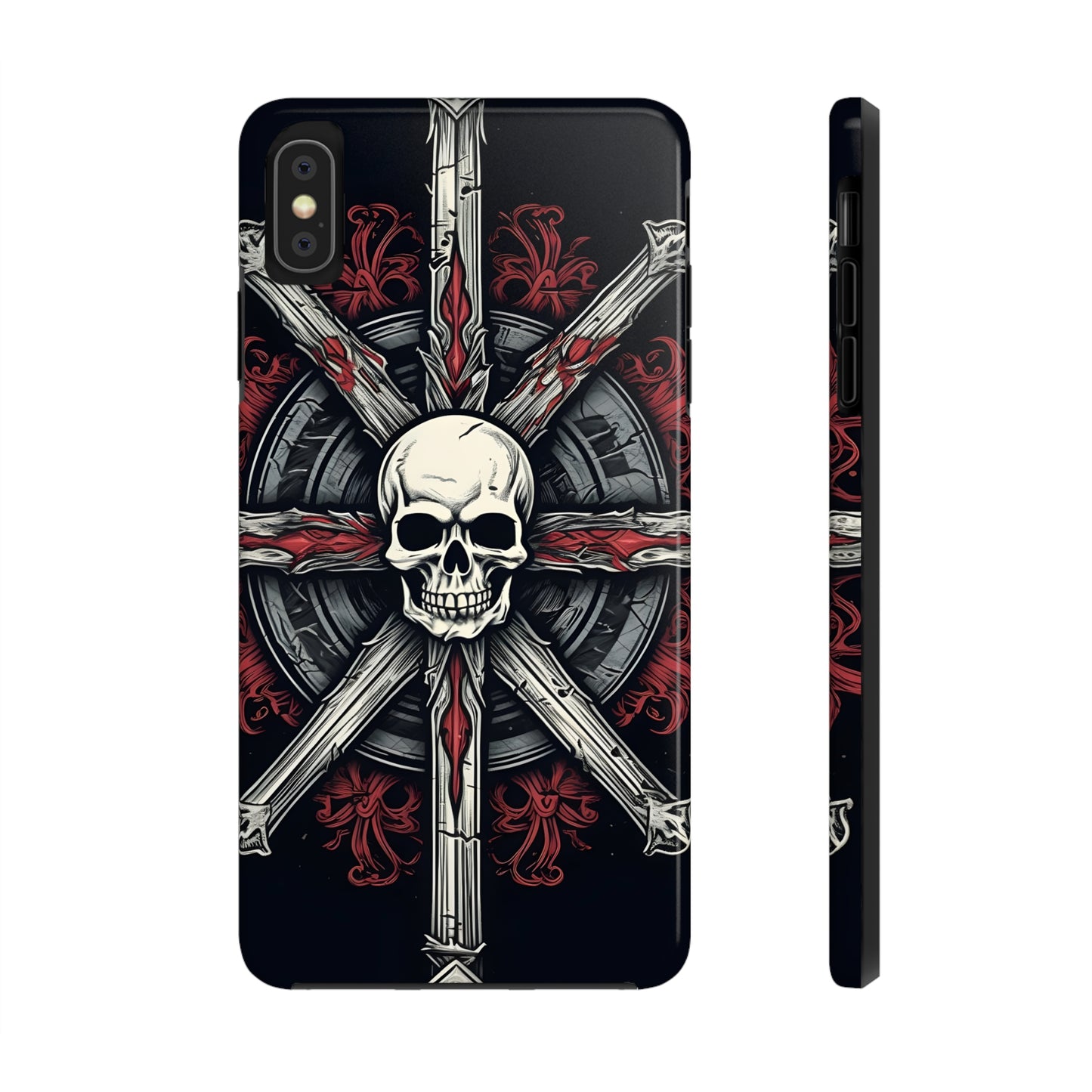 Skull on Circle - Protective iPhone Cases