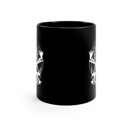 Skull with Pentagram - 11oz Black Goth Cup - Tegusuk Store