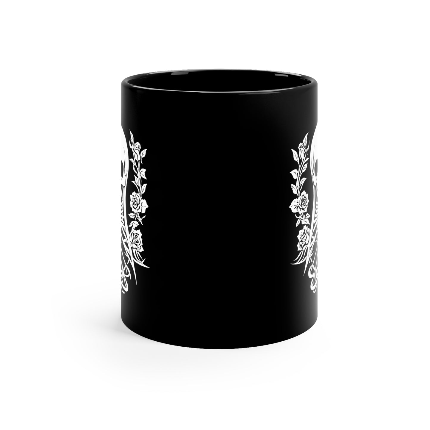 Goth Skull Woman - 11oz Black Goth Cup - Tegusuk Store