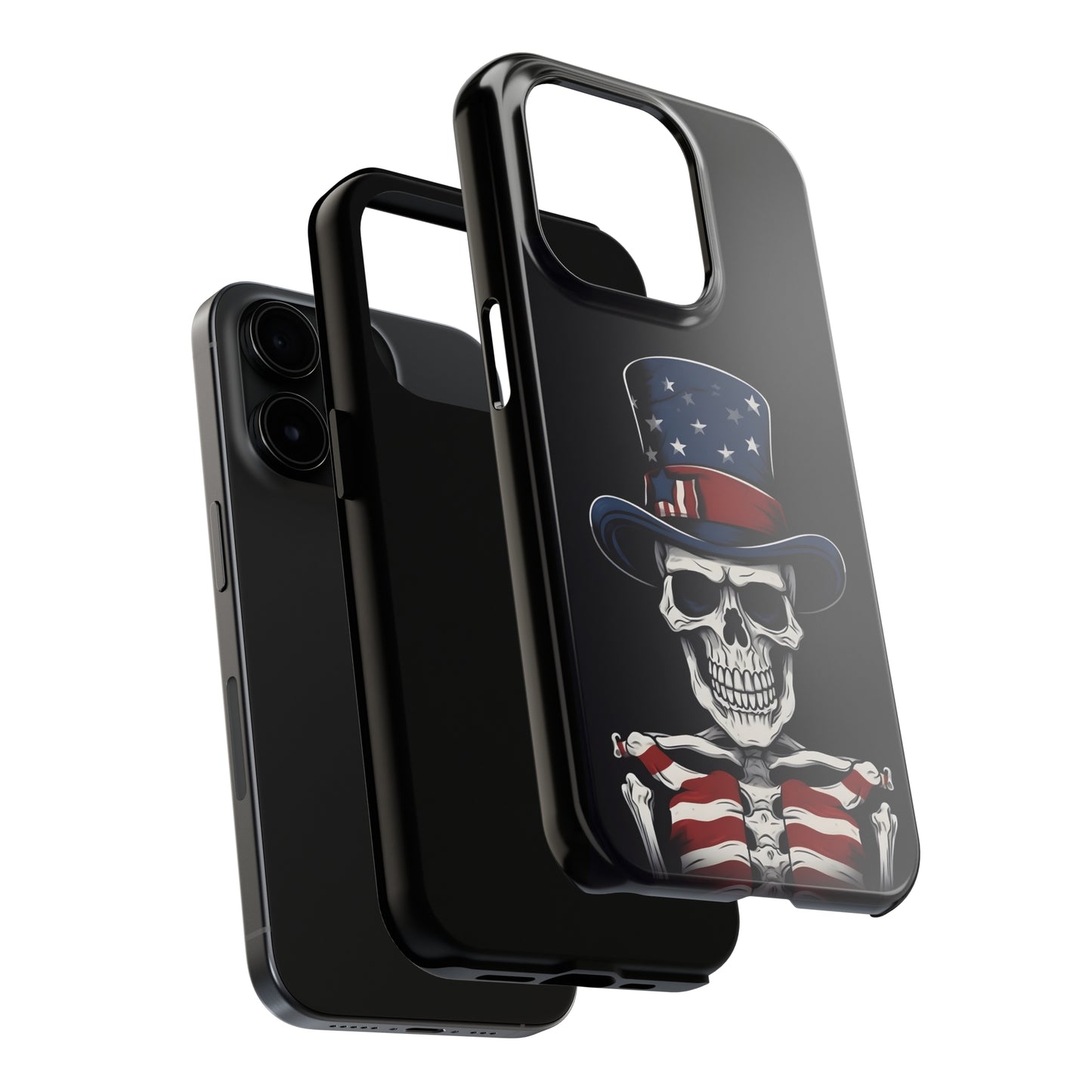 Skull - 4th of July - Protective iPhone Cases