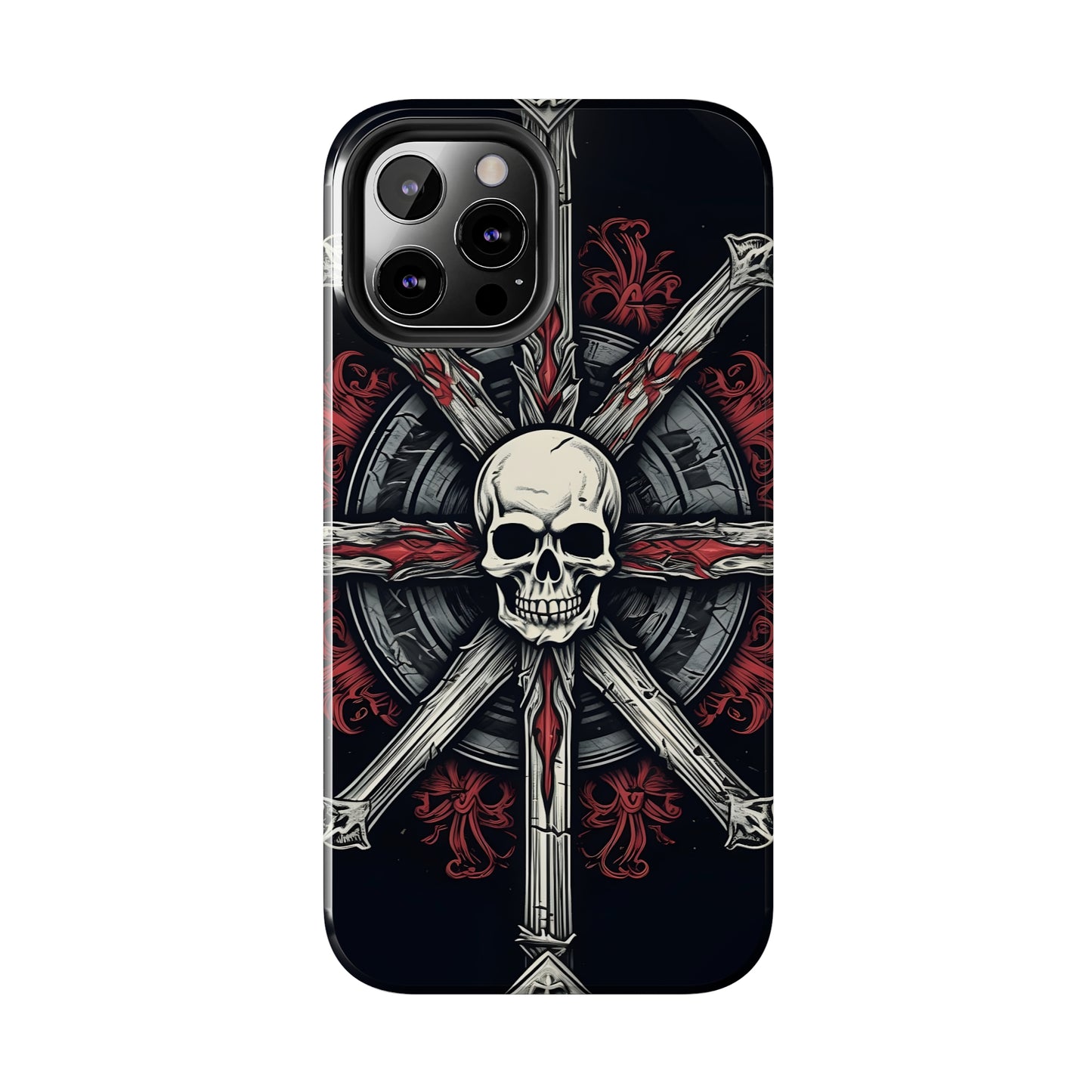 Skull on Circle - Protective iPhone Cases