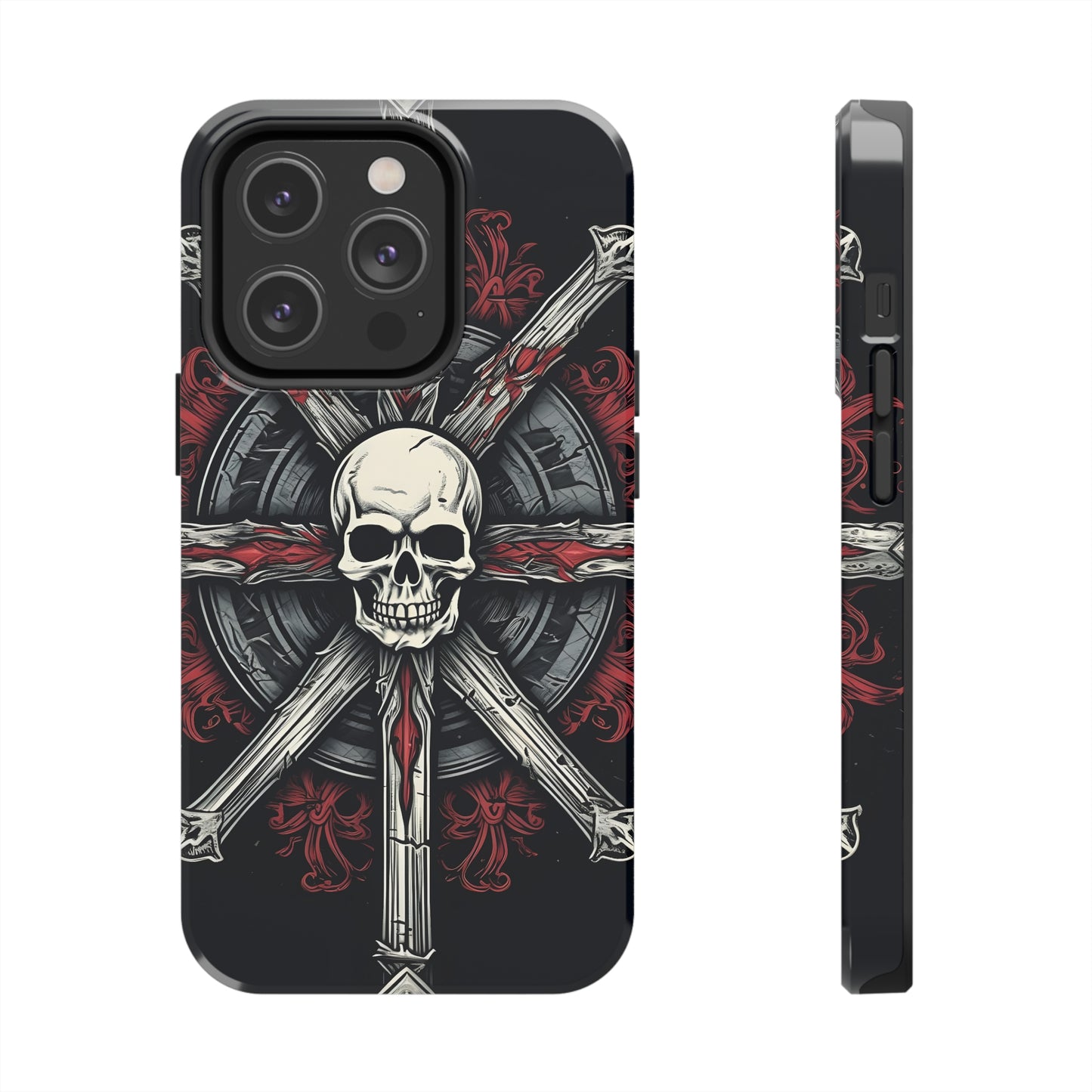 Skull on Circle - Protective iPhone Cases