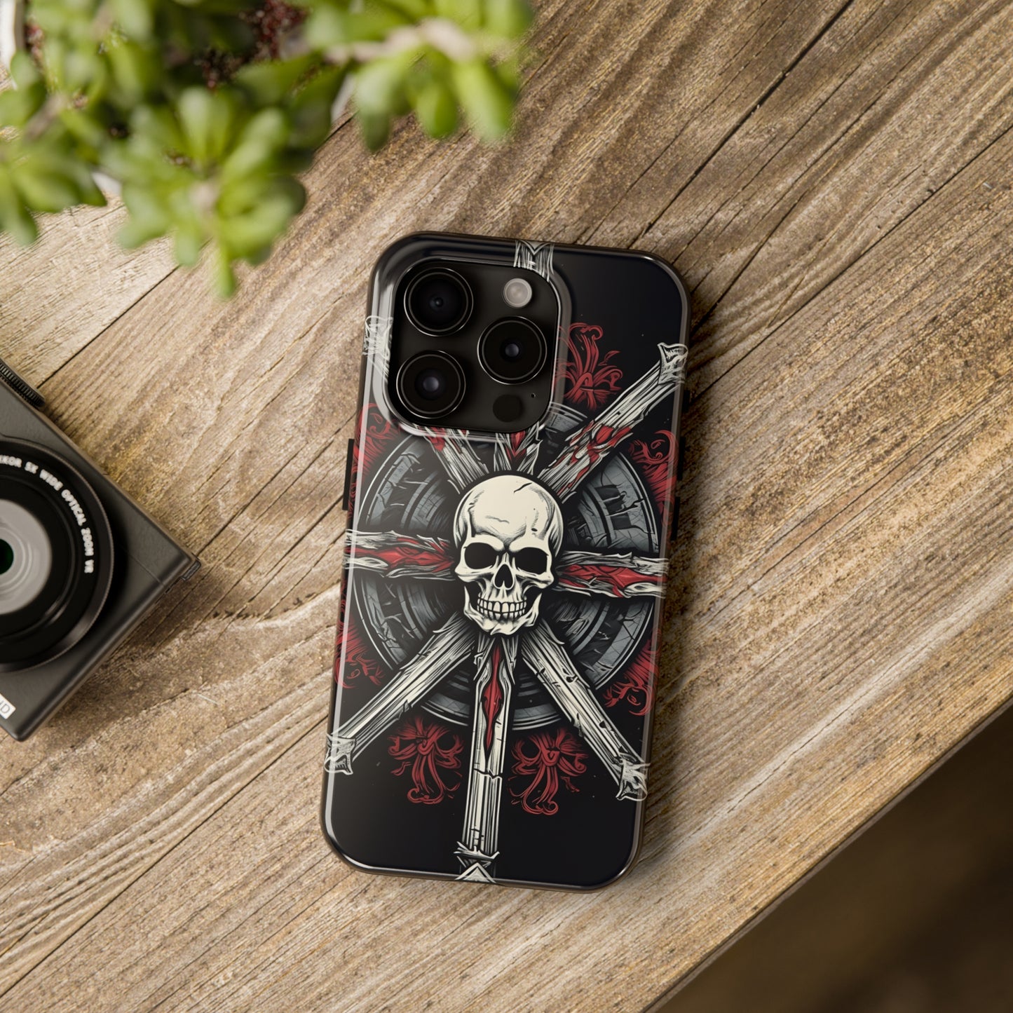 Skull on Circle - Protective iPhone Cases