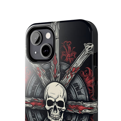 Skull on Circle - Protective iPhone Cases