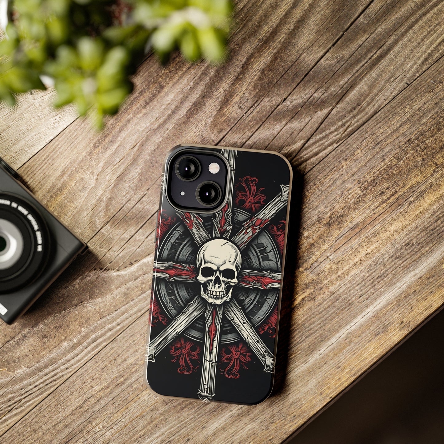 Skull on Circle - Protective iPhone Cases