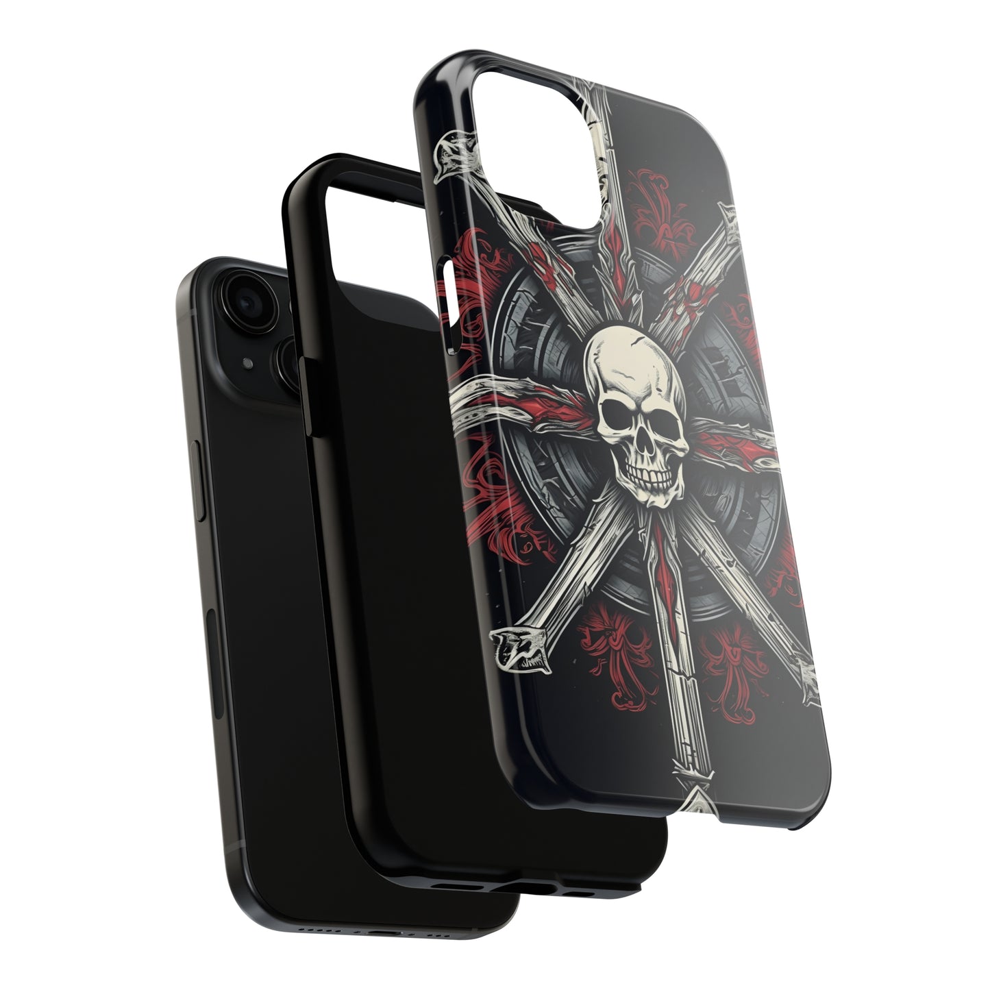 Skull on Circle - Protective iPhone Cases