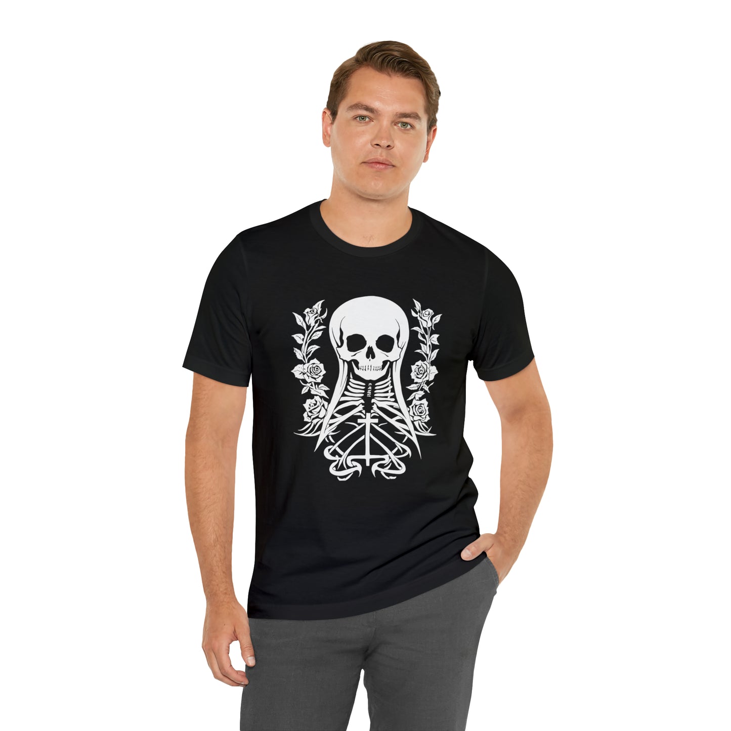 Goth Skull Girl - Cotton Unisex T-Shirt