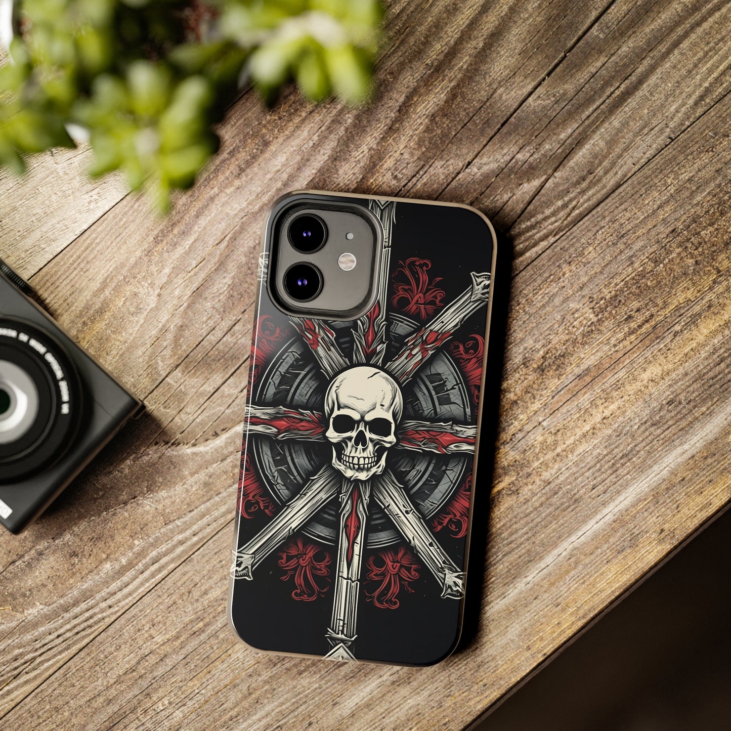 Skull on Circle - Protective iPhone Cases