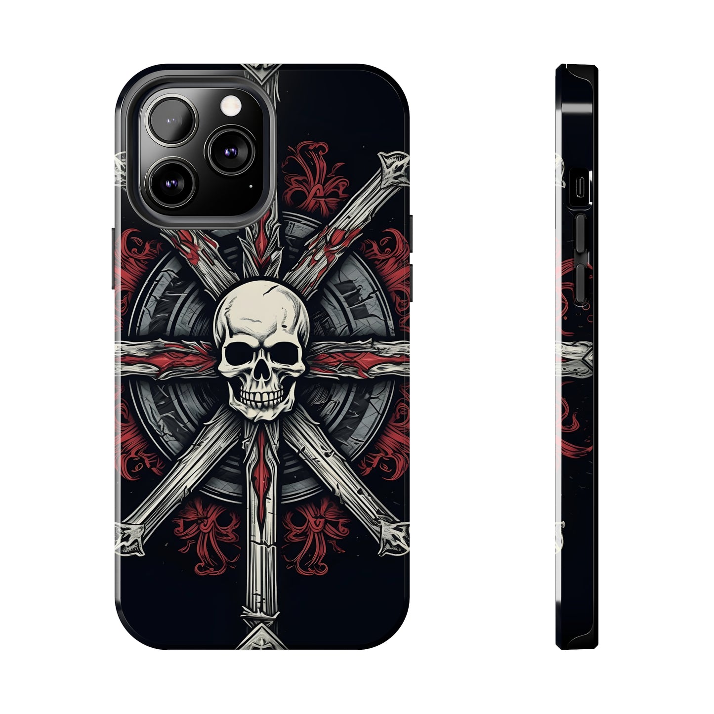 Skull on Circle - Protective iPhone Cases