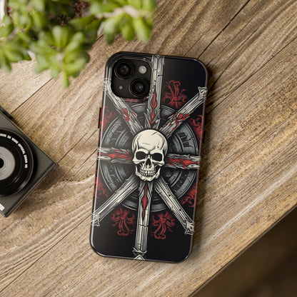 Skull on Circle - Protective iPhone Cases