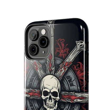 Skull on Circle - Protective iPhone Cases