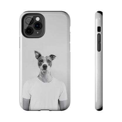 Protective iPhone Cases - Dog Man by Tegusuk