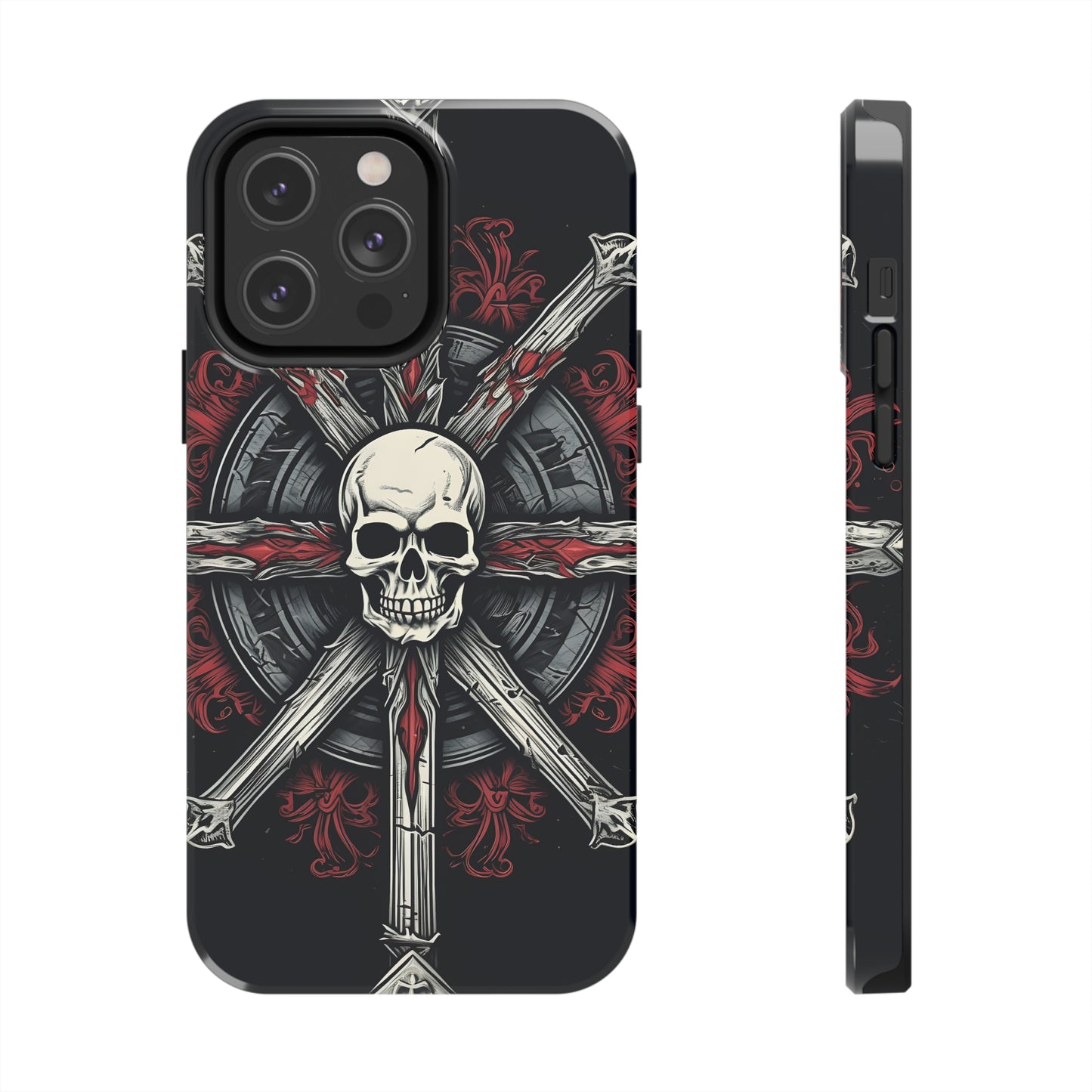 Skull on Circle - Protective iPhone Cases