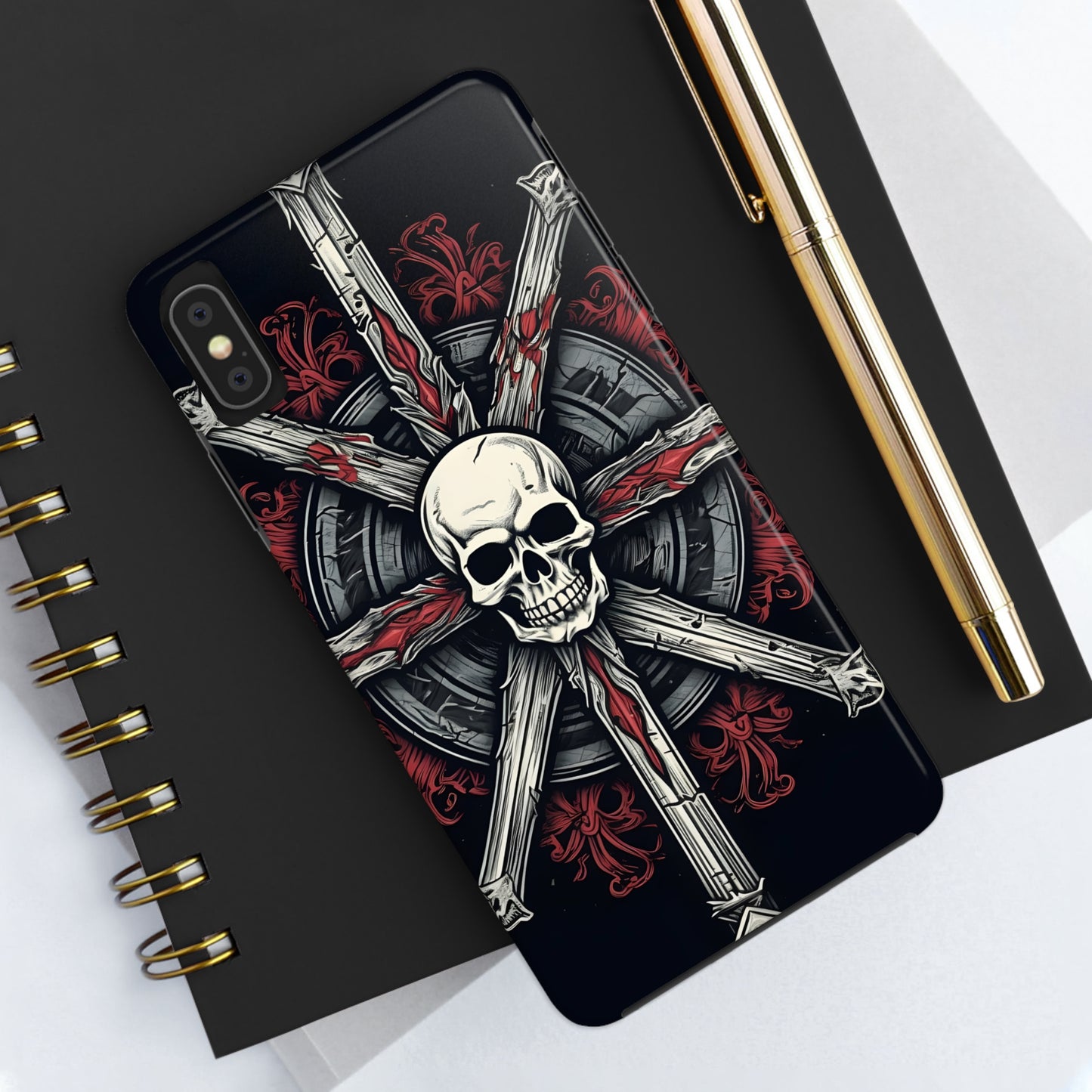 Skull on Circle - Protective iPhone Cases