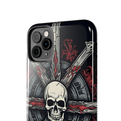 Skull on Circle - Protective iPhone Cases