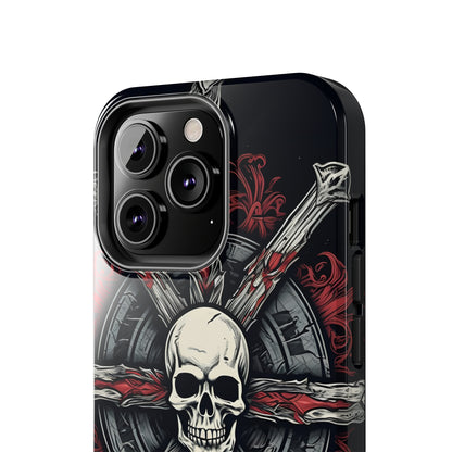 Skull on Circle - Protective iPhone Cases