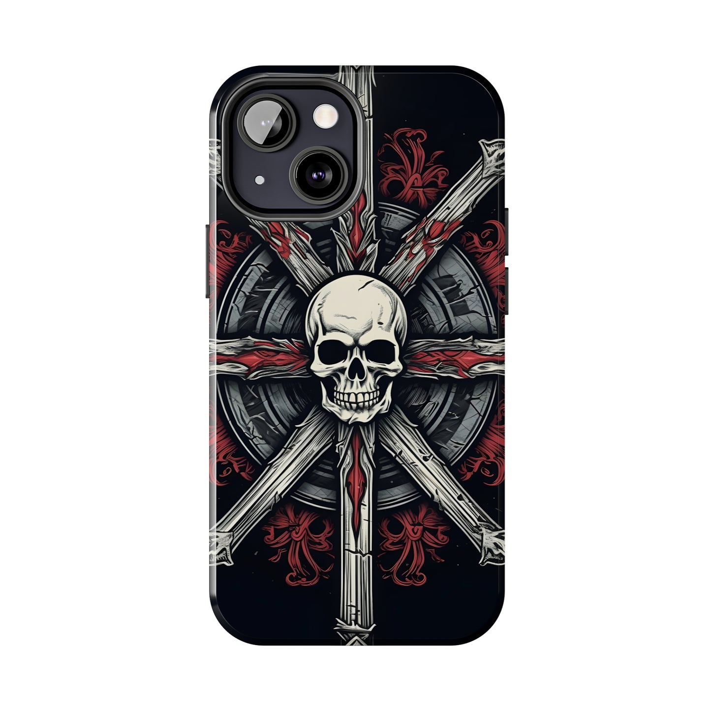 Skull on Circle - Protective iPhone Cases