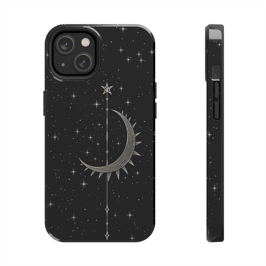 Gothic Crescent Moon - Protective iPhone Cases