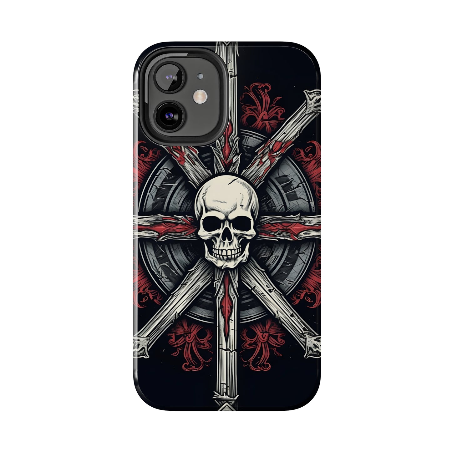 Skull on Circle - Protective iPhone Cases