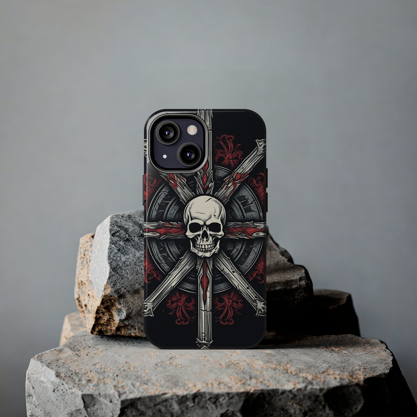 Skull on Circle - Protective iPhone Cases