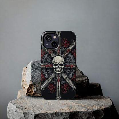 Skull on Circle - Protective iPhone Cases