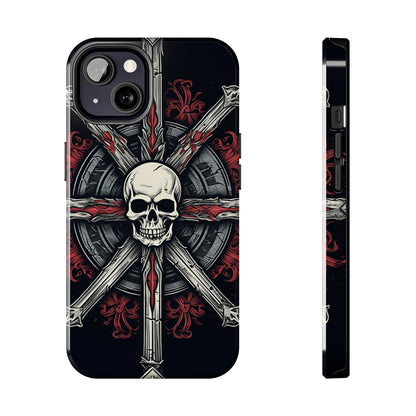 Skull on Circle - Protective iPhone Cases