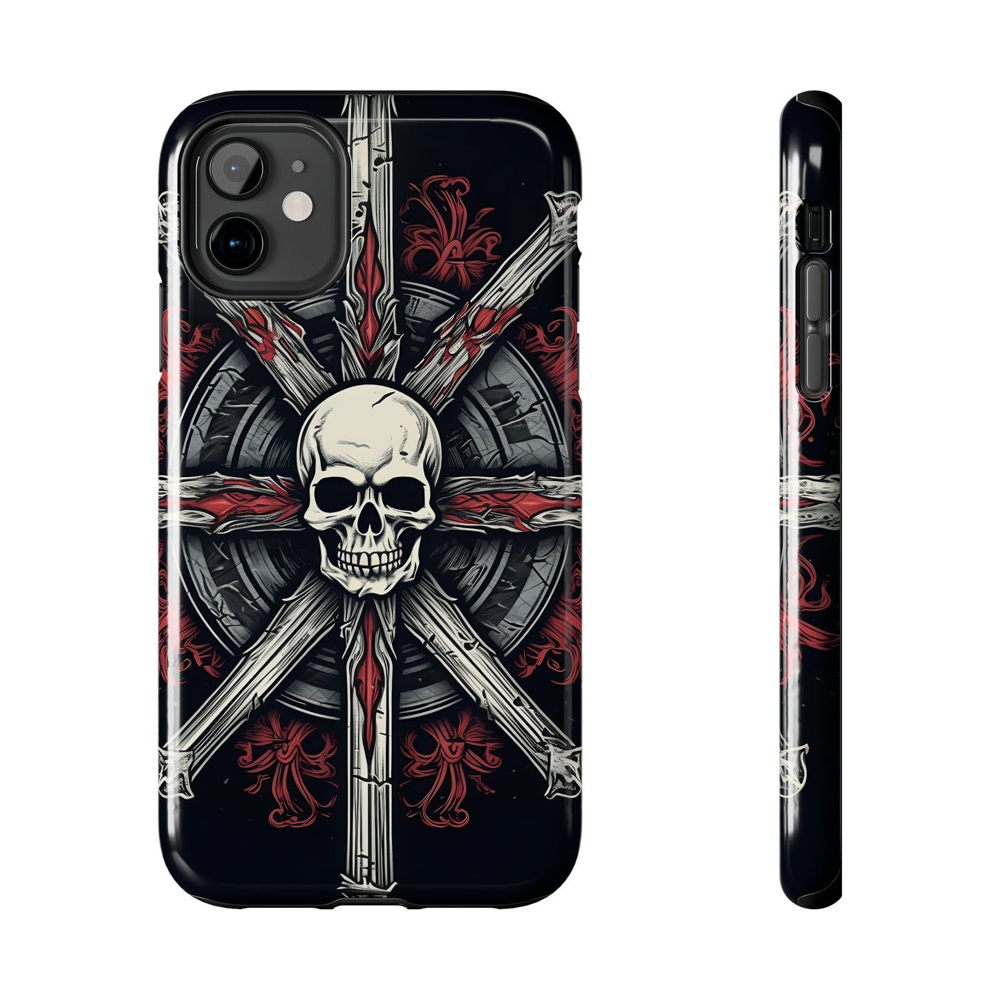 Skull on Circle - Protective iPhone Cases