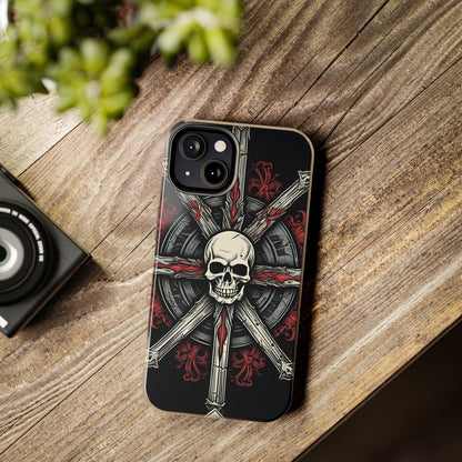 Skull on Circle - Protective iPhone Cases