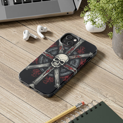 Skull on Circle - Protective iPhone Cases